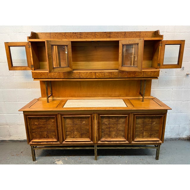 "Contempora" Mid-Century Modern Two-Piece Credenza and Hutch by J.l Metz For Sale In New York - Image 6 of 18