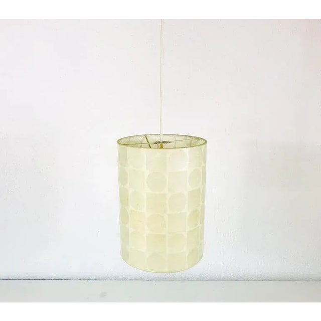 Mid-Century Modern Cocoon Pendant Lamp by Goldkant, 1960s, Germany For Sale - Image 6 of 9
