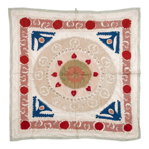Asian Suzani Embroidered Wall Hanging 3'10'' X 4'