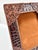 Brown 1970s Southwestern Tooled Leather Picture Frame With Croc Embossed Accents For Sale - Image 8 of 10