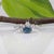 2020s Natural Montana Sapphire Ring With Earth-Mined Diamond Accents: Solid 14k Gold, Size 6.75 For Sale - Image 5 of 9