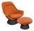 1972 Original Warren Platner for Knoll Orange Easy Chair and Ottoman For Sale