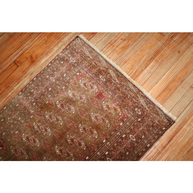 Antique Zabihi Collection Tribal Turkeman Rug For Sale - Image 9 of 9