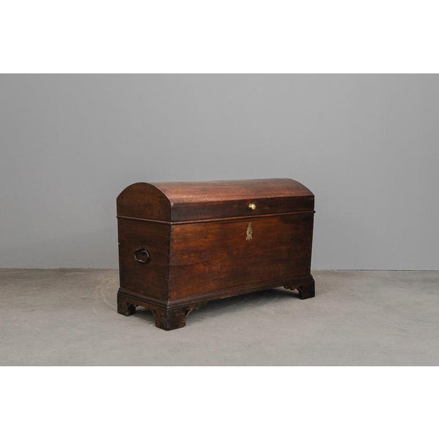 Item: Round-topped chest Period & Style: Biedermeier - first half of the 19th century Features - spacious and practical...