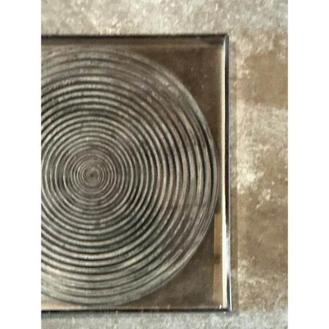 Metal Vintage Geometric Metal and Mirror For Sale - Image 7 of 14