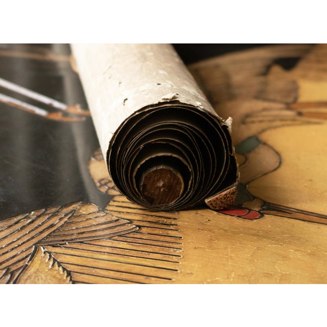 Antique Japanese Scroll Painting "Minister Takenouchi No Sukune and Empress Jingū" For Sale - Image 15 of 18