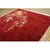 Textile 1930s Ruby Red Modern Floral Antique Chinese Art Deco Carpet 8'10" X 11'8" Rug For Sale - Image 7 of 9