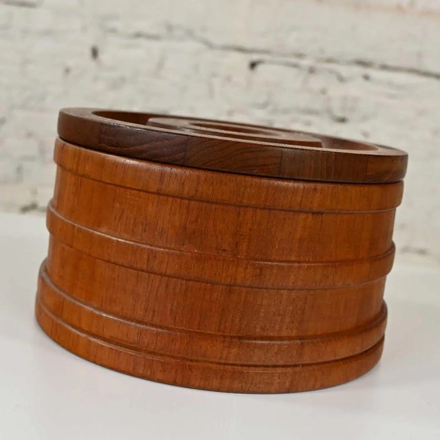 1960’s Scandinavian Modern Jens Quistgaard for Dansk Designs Teak Ice Bucket For Sale - Image 6 of 13