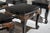 Vintage Chinese Tables in Black Lacquered Wood with Carvings, 1950s, Set of 6 For Sale - Image 4 of 9