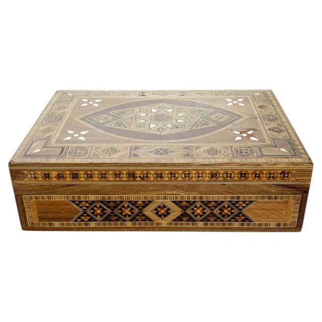 Large Wood Marquetry Box, France, 1970s For Sale - Image 15 of 15