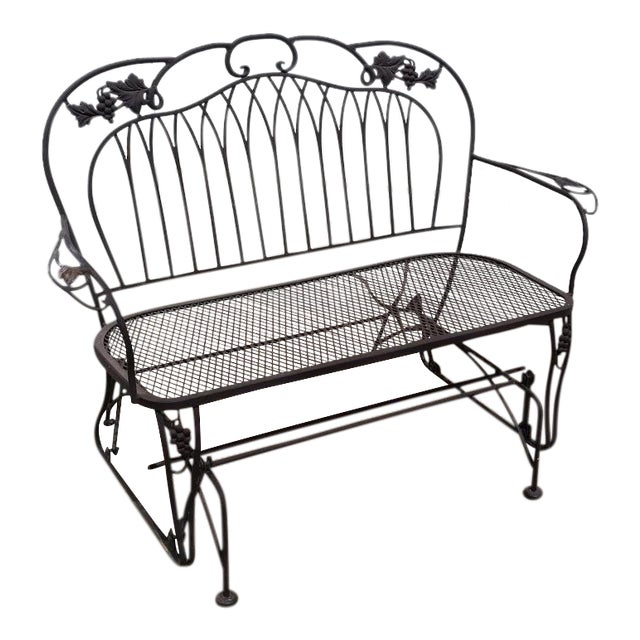 Vintage O.W. Lee Wrought Iron Loveseat Swing Chairish