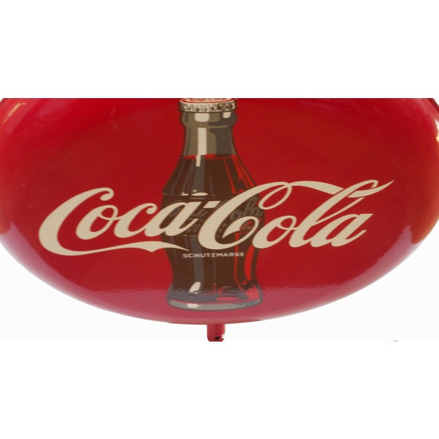 Large Double-Sided Coca Cola Enameled Sign, 1960s For Sale - Image 12 of 12