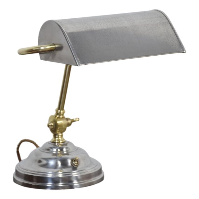 Adjustable Banker's Desk Lamp, 1920s For Sale