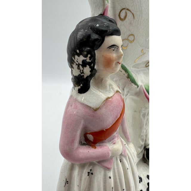 Antique English Staffordshire Watch Figure Circa 1860's For Sale - Image 9 of 12
