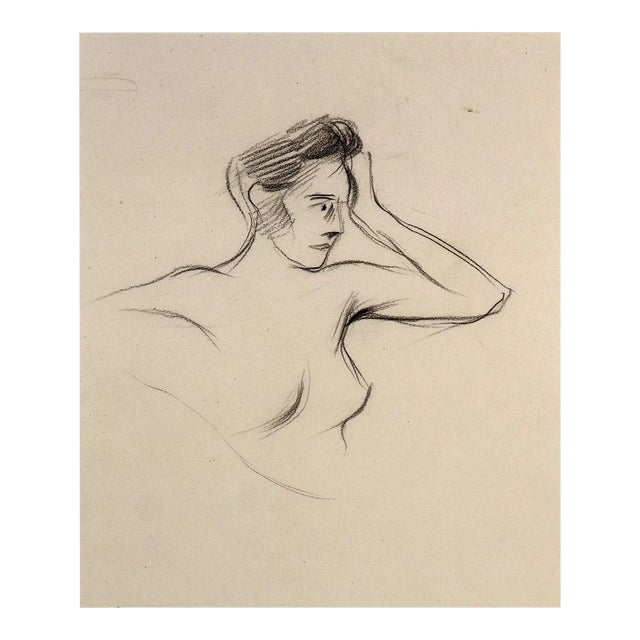 Jean-Louis Forain Pencil on Paper Drawing, Nude Woman Study For Sale