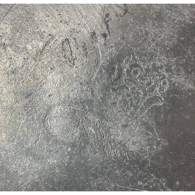 Huge Antique 18th Century Samuel Ellis Centerpiece Pewter Dinner Plate Platter For Sale - Image 10 of 14