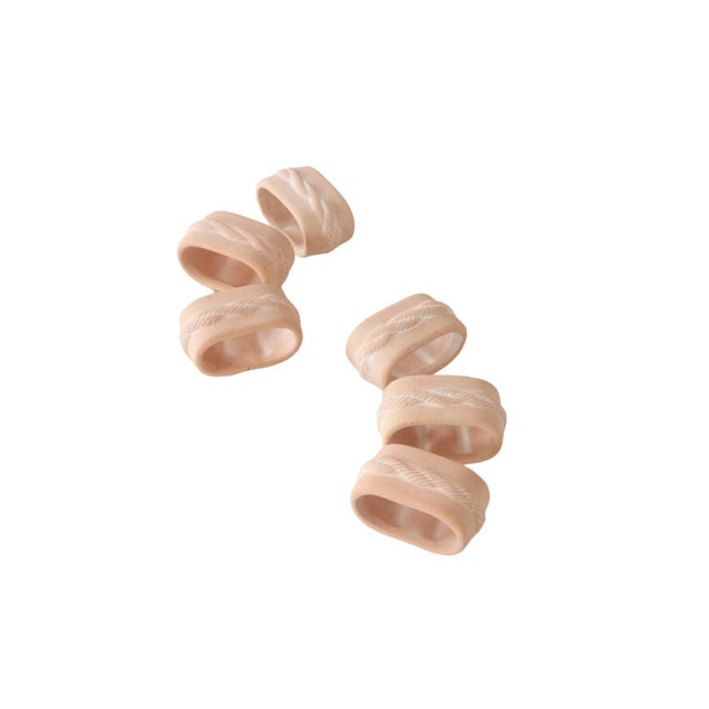 Late 20th Century Coastal Ceramic Napkin Rings - Set of 6 For Sale - Image 5 of 8