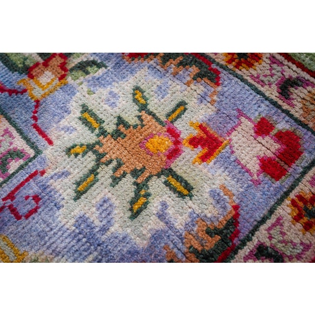 2020s 8x10 Light Green Traditional Floral Oushak Hand Knotted Wool Carpet Rug For Sale - Image 5 of 6