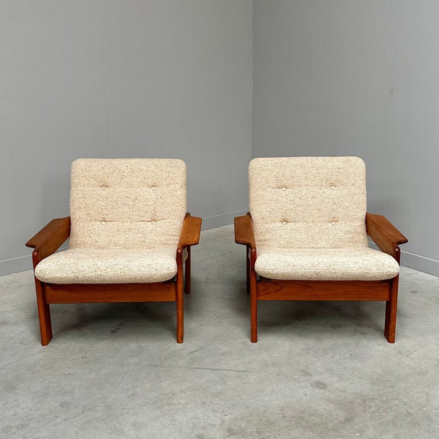 Vintage Teak Lounge Chairs from EMC Møbler, Denmark, 1970s, Set of 2 For Sale - Image 4 of 13