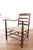 Wood Set of Dutch Rural Ladder Back Oak Rush Seat Armchairs, 1920s For Sale - Image 7 of 18