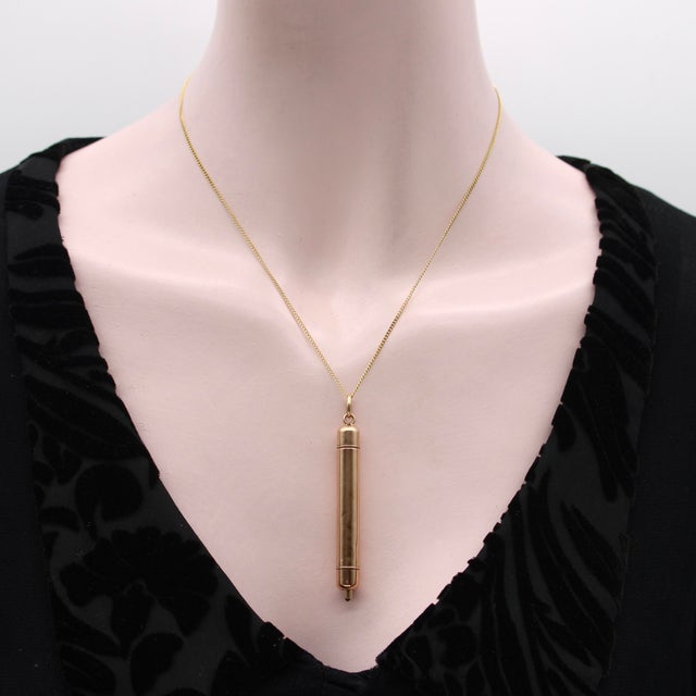 Metal Late 19th Century Victorian 14k Gold Telescoping Mechanical Pencil For Sale - Image 7 of 9