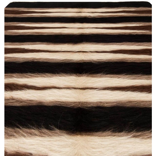 Modern Taurus Collection Striped Goat Hair Rug by Doris Leslie Blau For Sale - Image 3 of 8