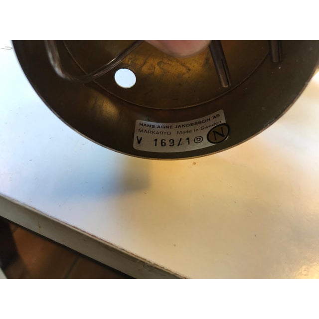 Swedish Brass and Smoked Glass Sconce by Hans-Agne Jakobsson for Markaryd, 1960s For Sale - Image 6 of 10