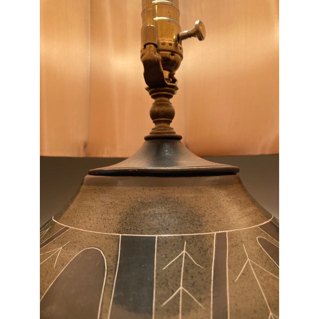 Late 20th Century Large Southwestern Style Pottery Table Lamp For Sale In Naples, FL - Image 6 of 13