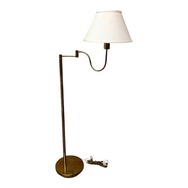 1970s 1970s Rare Polished Brass Casella Lighting Floor Lamp For Sale - Image 5 of 11