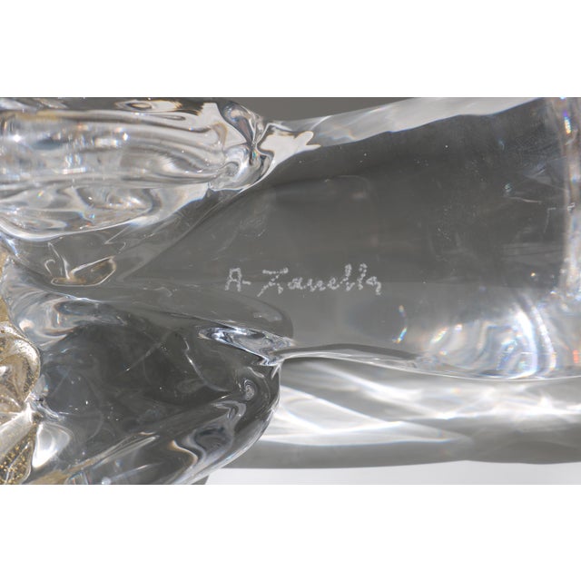 Mid-Century Italian Murano Glass Horse Sculpture with Gold Leaf by Arnaldo Zanella, 1970s For Sale - Image 10 of 12