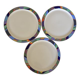 Scenario Metropol Dinner Plates by Barbara Brenner for Rosenthal, 1990s, Set of 3 For Sale