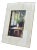 Vintage Bone and Teak Wood Picture Frame Mosaic | Retro Antique Brocante Bohemian Coastal | Cabin Western Gallery Wall Photo French Inlay For Sale