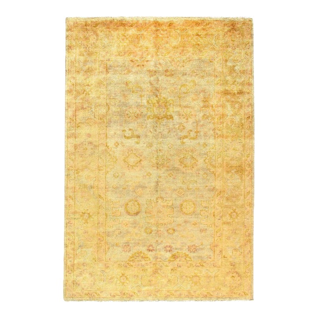 2020s Original Turkish Oushak Design Hand-Knotted Rug For Sale
