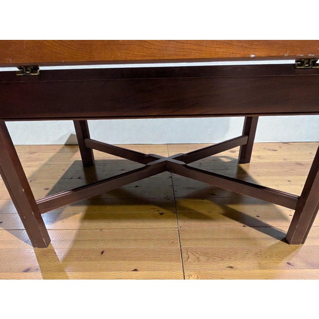 1990s Vintage Cherry Butler’s Tray Top Coffee Table For Sale - Image 5 of 11