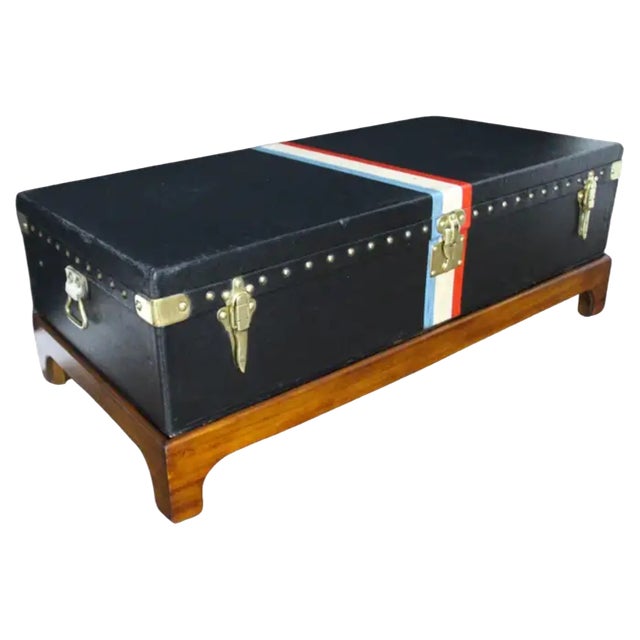 Black Motoring Trunk from Louis Vuitton, 1920s For Sale