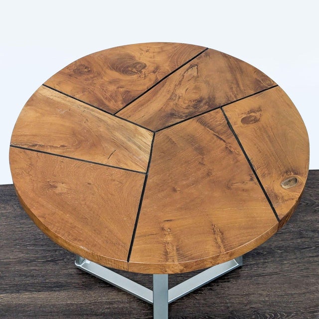 Modern New Pacific Direct Leon Reclaimed Teak Wood End Table For Sale - Image 3 of 7