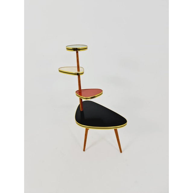 Brown Vintage German Plant Stand, 1950s For Sale - Image 8 of 10