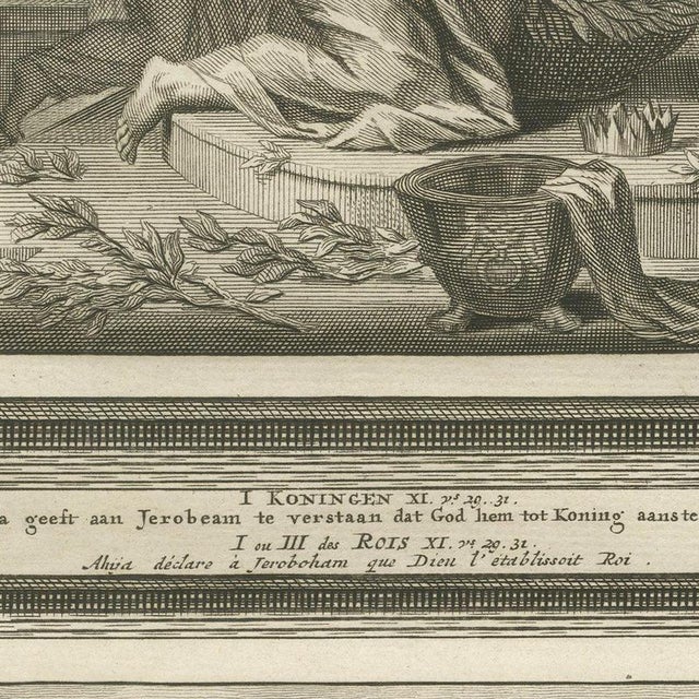 Pieter Mortier, The Fall of Solomon and Ahijah's Prophecy to Jeroboam, 1700, Engraving For Sale - Image 4 of 12