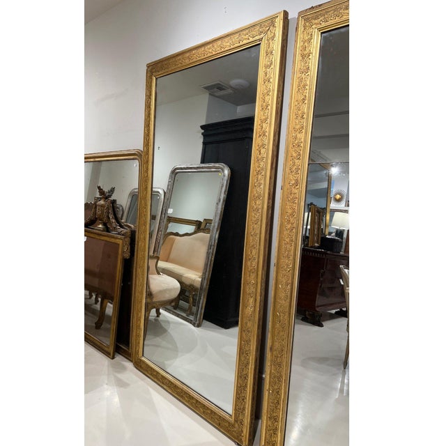 Gold 18th Century French Pair of Restoration Period Mirrors For Sale - Image 8 of 8