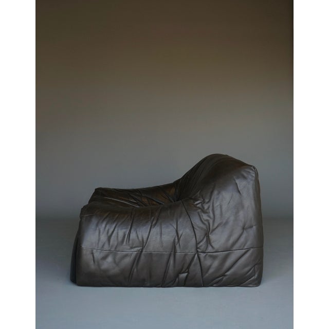 Black Amak Lounge Chair in Brown Leather by Annie Hieronimus for Cinna, 1980s For Sale - Image 8 of 18