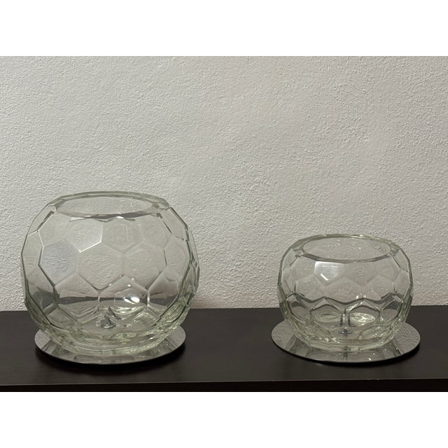 Fendi Casa Crystal Glass Vases – Designer Home Decor – Set of 2 For Sale - Image 6 of 8