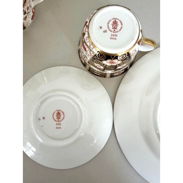 Ceramic Curated Royal Crown Derby Mix-and-Match Tea Service for 12 - 36 pcs For Sale - Image 7 of 12