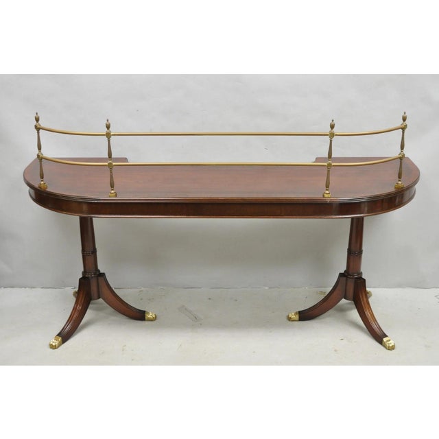 Antique Sheraton Mahogany Duncan Phyfe Dropleaf Sideboard Console Buffet Table For Sale - Image 16 of 17