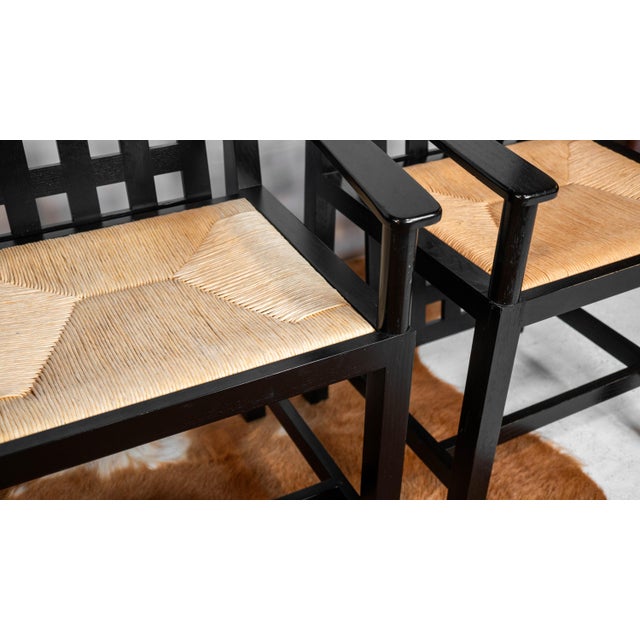 Wood 1980s Cassina Ds4 Armchairs by Charles Rennie Mackintosh - Set of 4 For Sale - Image 7 of 18