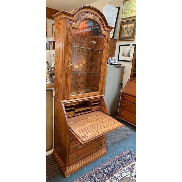 Jasper Cabinet Bonnet Top Secretary For Sale - Image 9 of 12