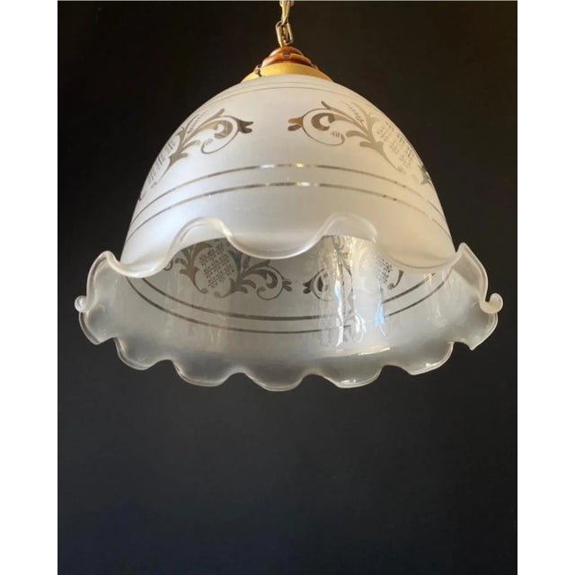 Vintage Italian Glass Pendant, 1960s, in Very Good conditions. Designed 1960 to 1969 Up to 250V (Europe/UK Standard).The...