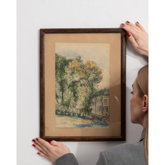 Early 20th Century Belgium Amber Wood Drawing For Sale - Image 10 of 15