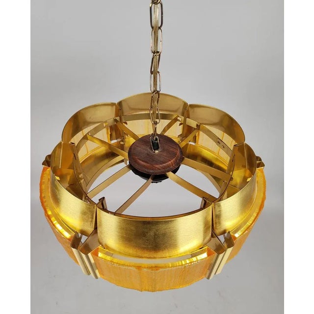 Vintage Brass Pendant by Werner Schou for Coronell Elektro, Denmark, 1960s, in Good conditions. Designed 1960 to 1969 I...