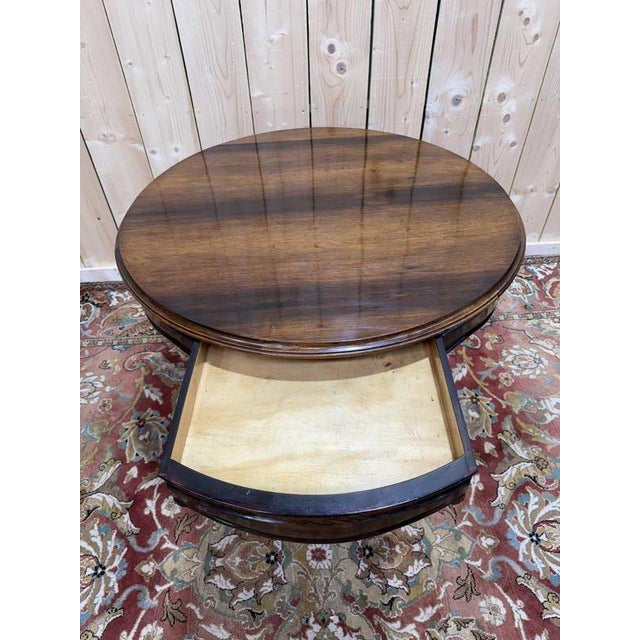 Napoleon III Tripod Pedestal Table in Rosewood For Sale - Image 3 of 8