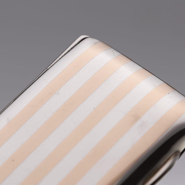 Gold Antique 20th Century English Silver & Gold Business Card Case, Chester, 1911 For Sale - Image 8 of 13